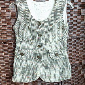 Vintage work vest vintage chic girls top